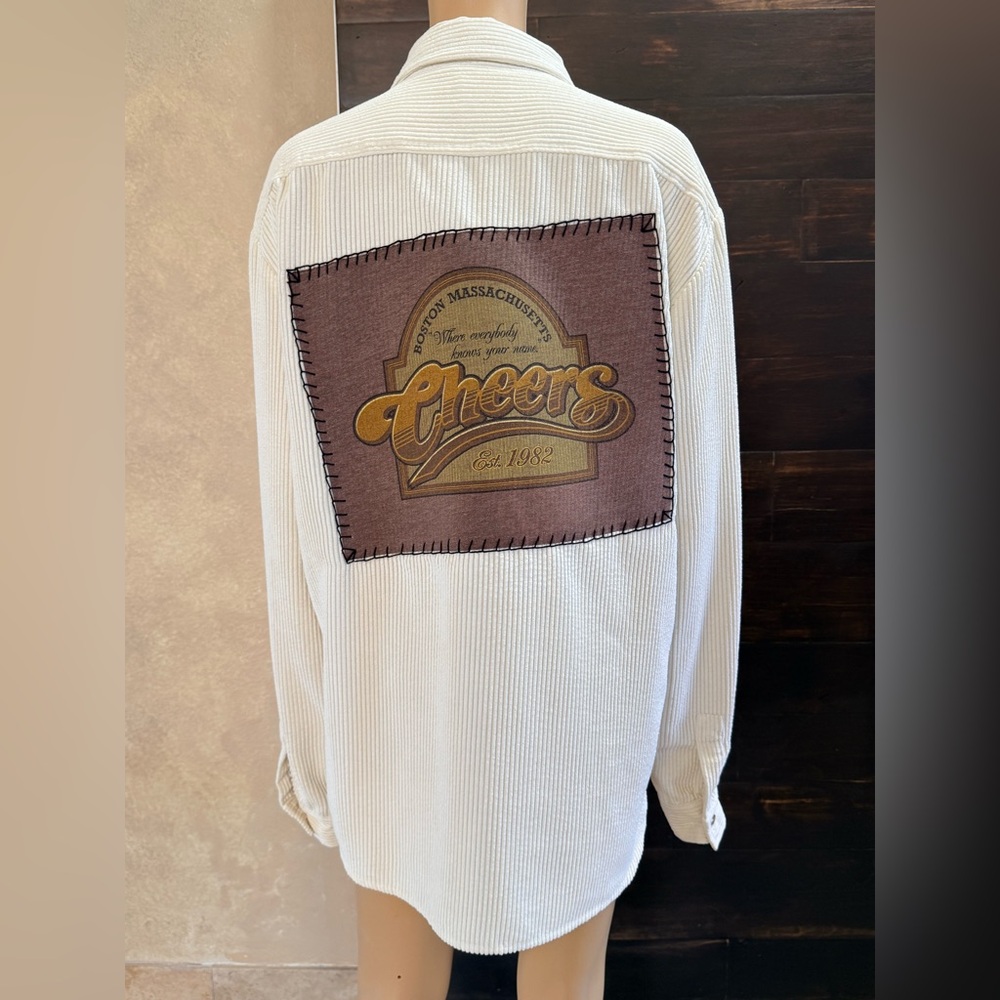 Upcycled Common Market Cheers Brushed Corduroy Shacket Size XL